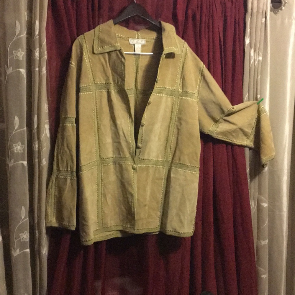 Suede it embroidery jacket